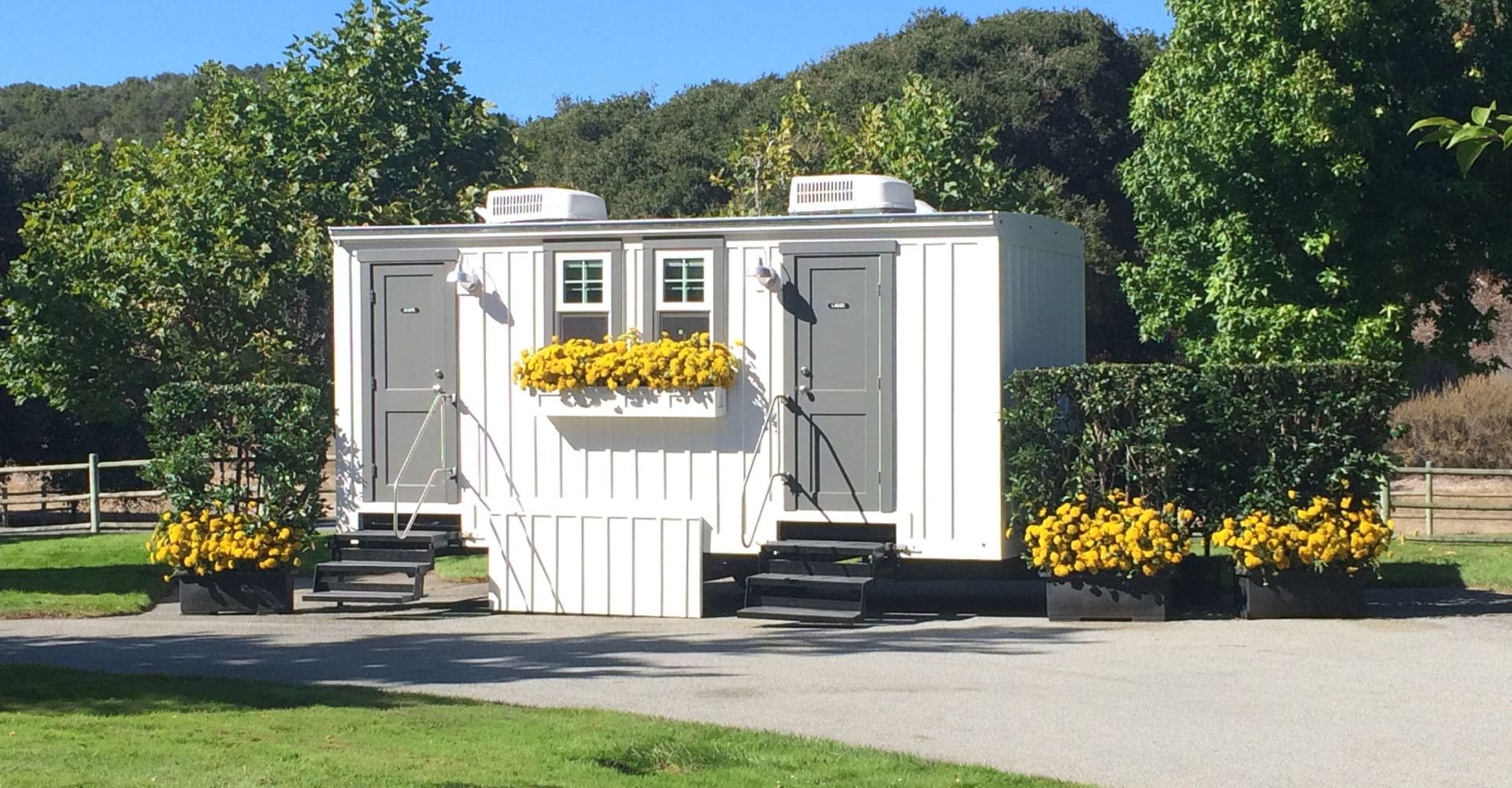 Flower boxes all around